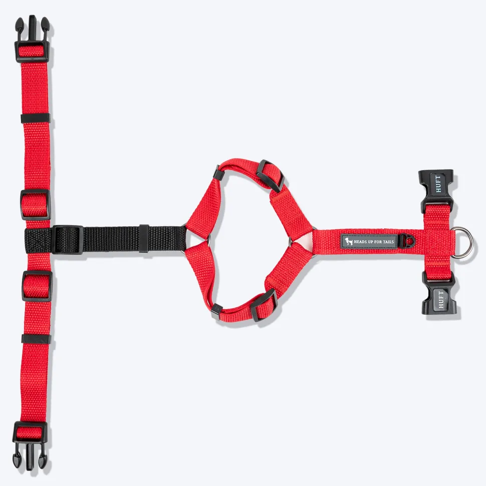 HUFT Basics Dog H-Harness - Crimson Red
