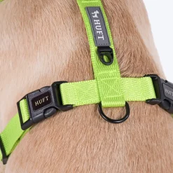 HUFT Basics Dog H Harness - Neon Green & Blue