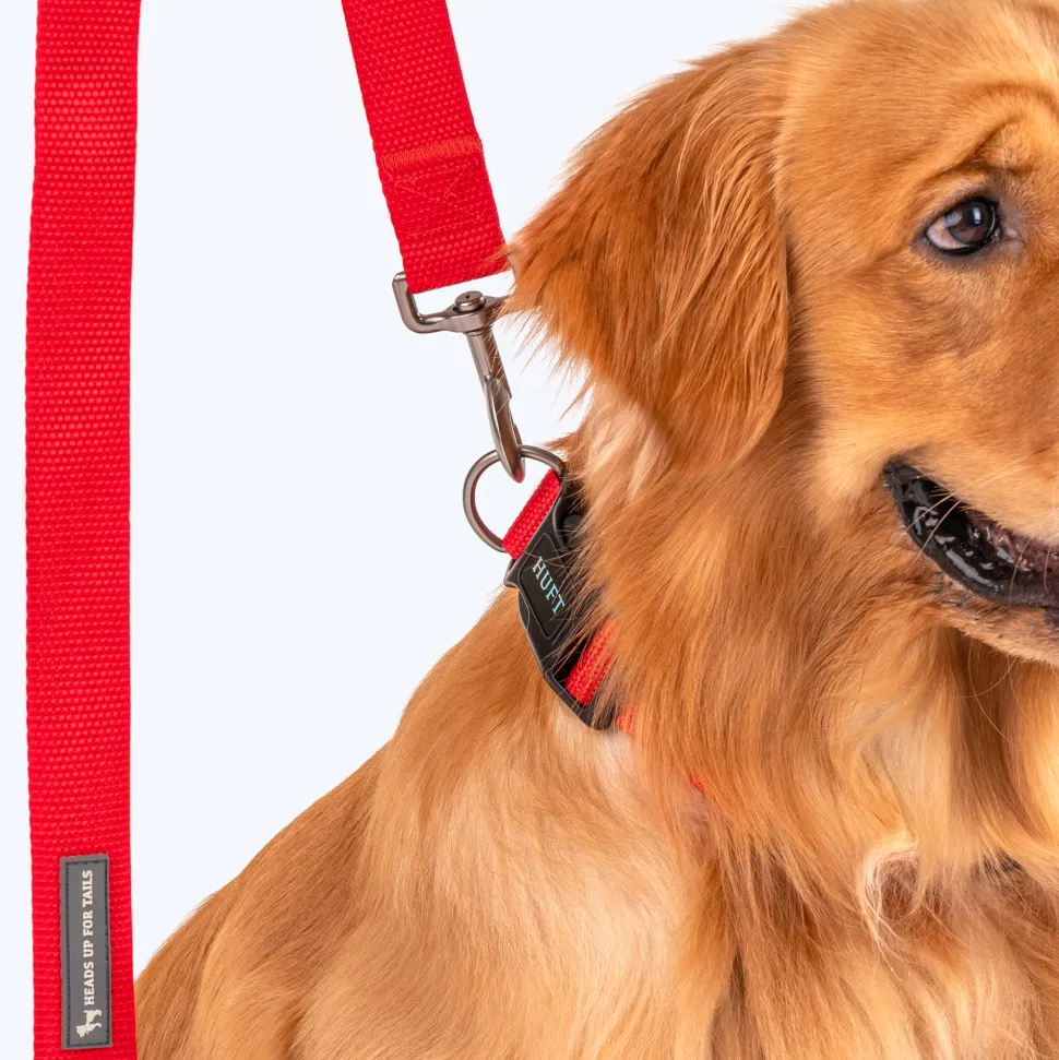 HUFT Basics Dog Leash - Crimson Red