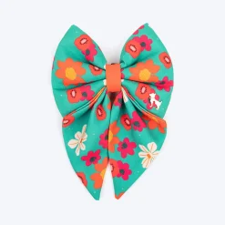 HUFT Beach Bloom Lady Bow Tie For Dog - Green