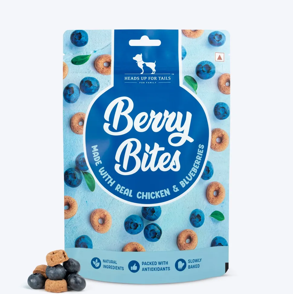 HUFT Berry Bites - Chicken & Blueberry Treats For Dogs - 140 g