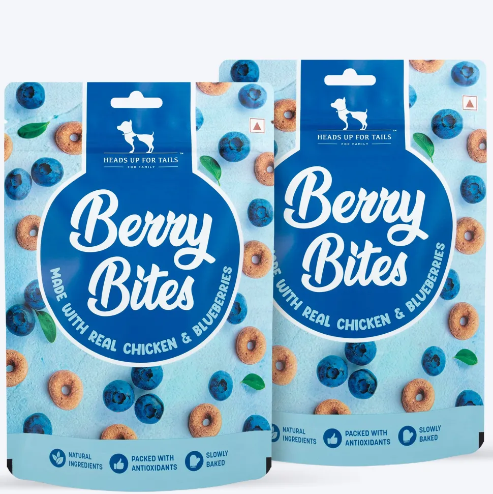 HUFT Berry Bites - Chicken & Blueberry Treats For Dogs - 140 g