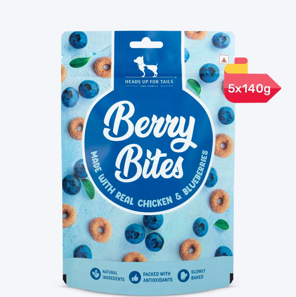 HUFT Berry Bites - Chicken & Blueberry Treats For Dogs - 140 g