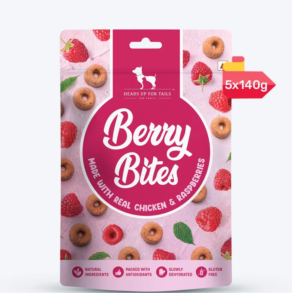 HUFT Berry Bites - Chicken & Raspberries Treats For Dogs - 140 g