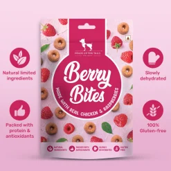 HUFT Berry Bites - Chicken & Raspberries Treats For Dogs - 140 g