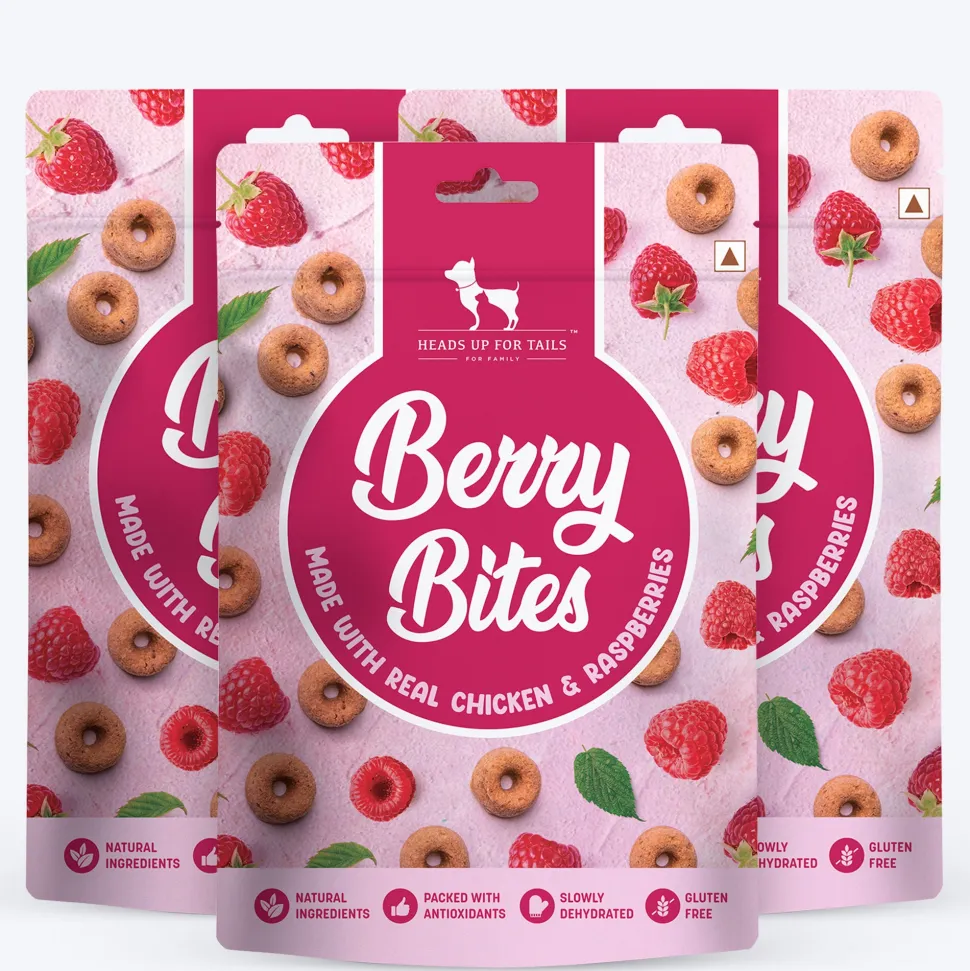 HUFT Berry Bites - Chicken & Raspberries Treats For Dogs - 140 g