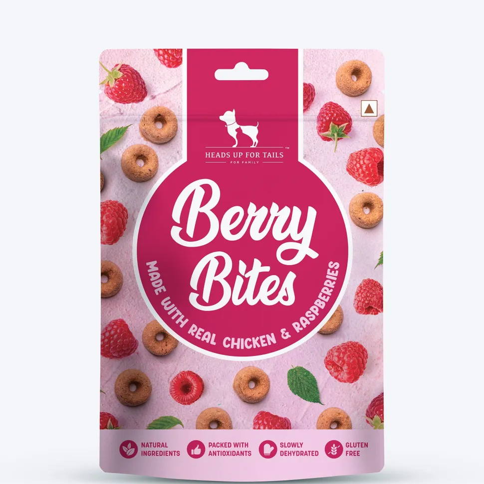 HUFT Berry Bites - Chicken & Raspberries Treats For Dogs - 140 g