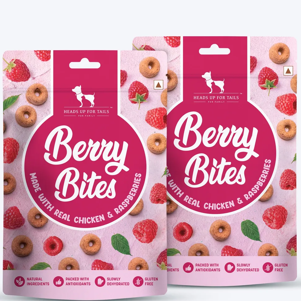 HUFT Berry Bites - Chicken & Raspberries Treats For Dogs - 140 g