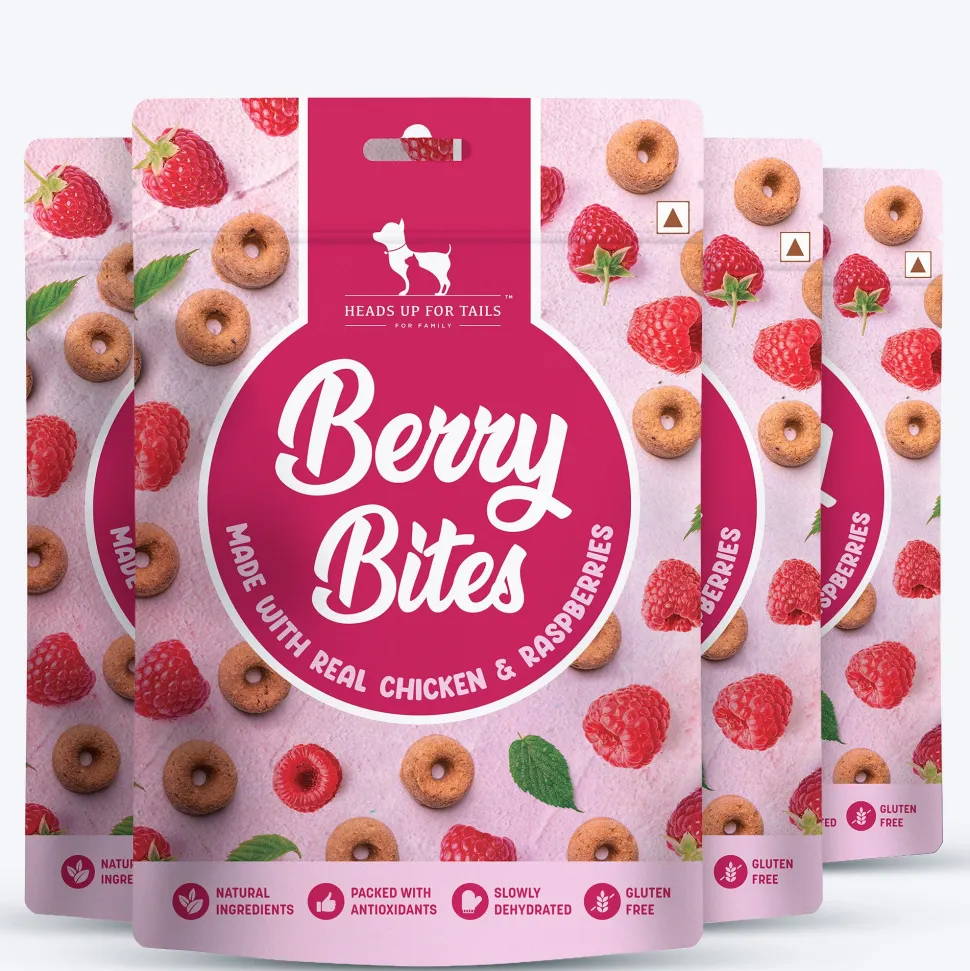 HUFT Berry Bites - Chicken & Raspberries Treats For Dogs - 140 g