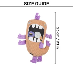 HUFT Biskit Beast Squeaky Plush Toy For Dog - Beige