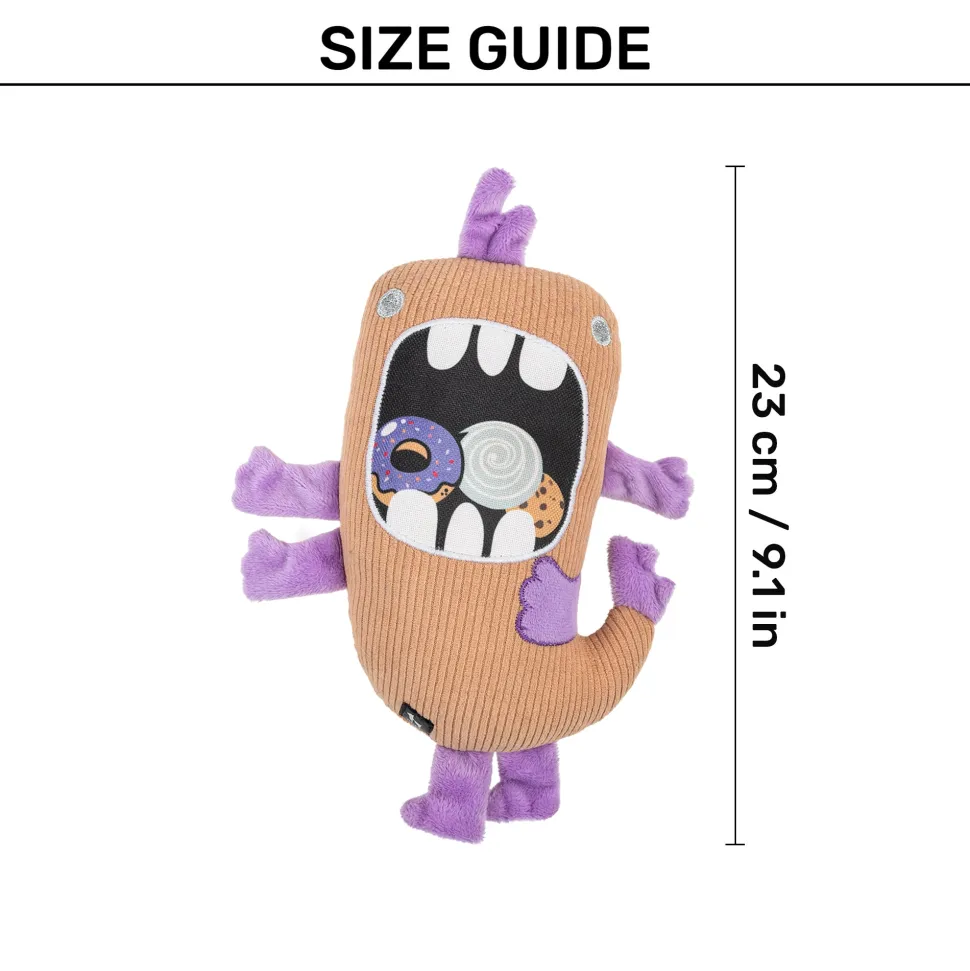 HUFT Biskit Beast Squeaky Plush Toy For Dog - Beige