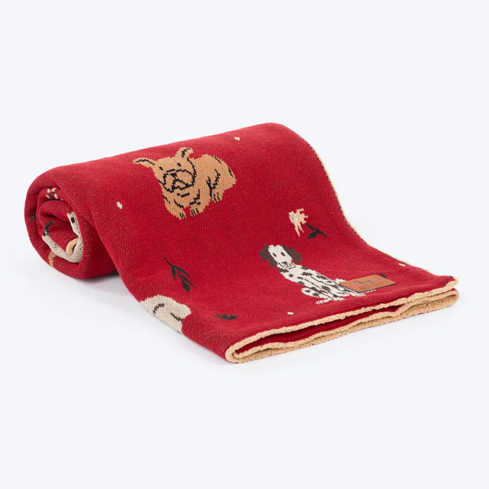 HUFT Bloom Buddies Blanket For Dog & Cat - Red