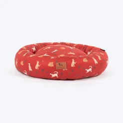 HUFT Bloom Buddies Donut Bed For Dog - Rust