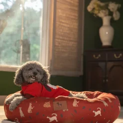 HUFT Bloom Buddies Donut Bed For Dog - Rust