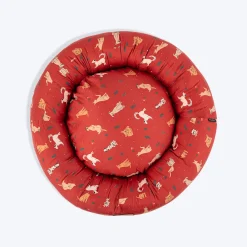 HUFT Bloom Buddies Donut Bed For Dog - Rust