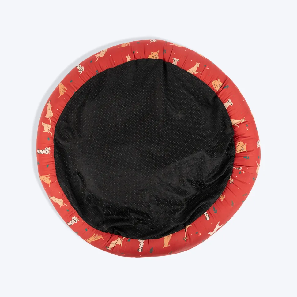 HUFT Bloom Buddies Donut Bed For Dog - Rust