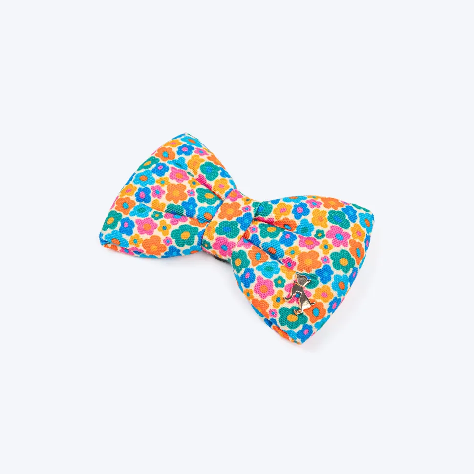 HUFT Bloomburst Printed Bow Tie For Dog - Multicolor