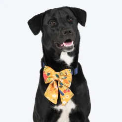 HUFT Blooming Days Printed Lady Bow Tie for Dog - Yellow