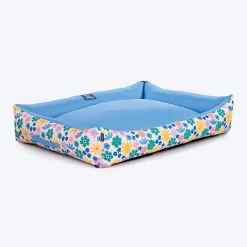 HUFT Bloomscape Lounger Bed For Dog - Blue