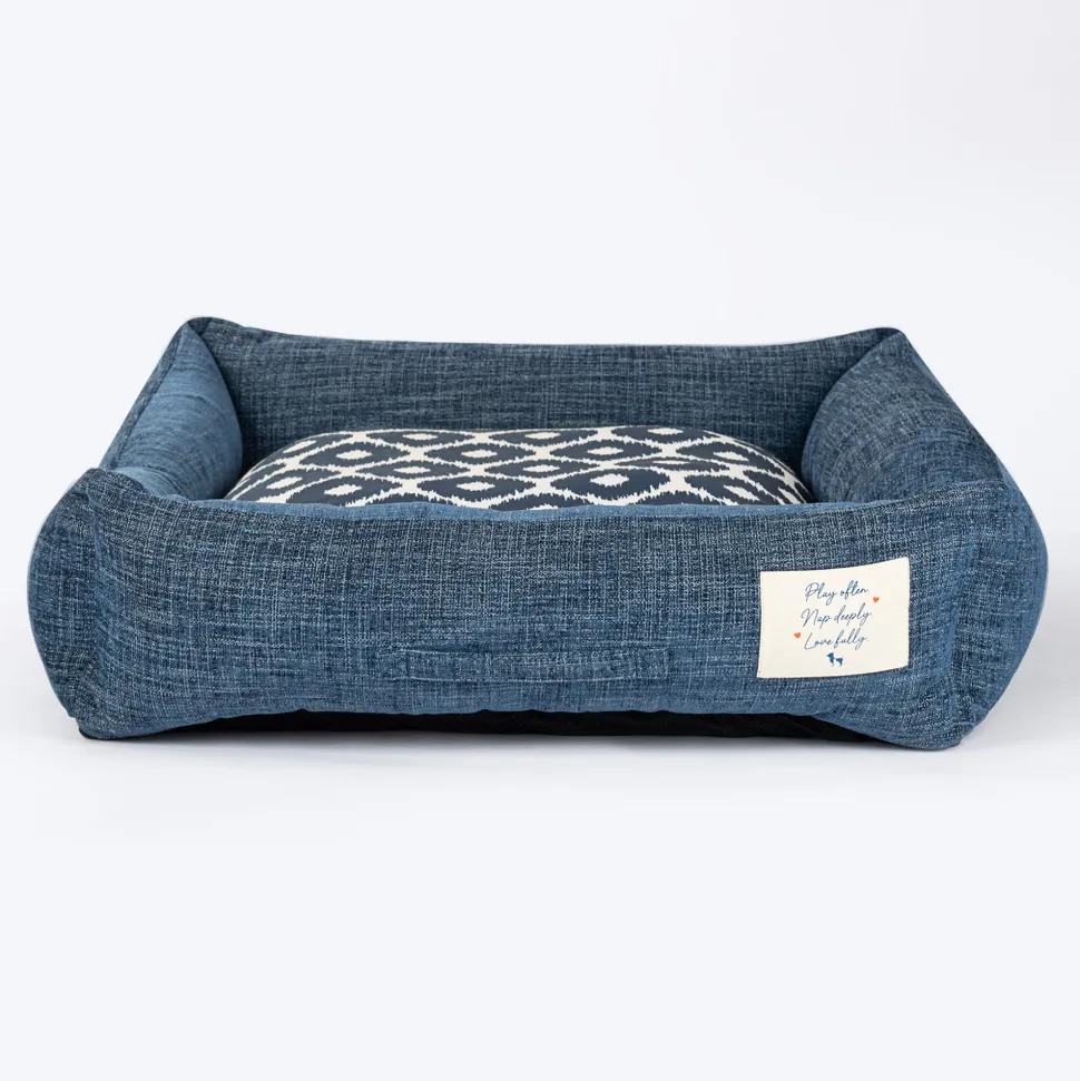 HUFT Blueloom Lounger Bed For Dog - Blue