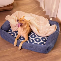 HUFT Blueloom Lounger Bed For Dog - Blue