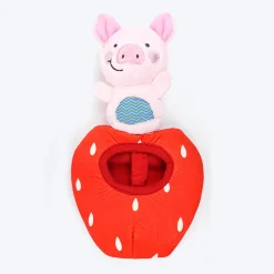 HUFT Boingy Piggy Crinkly Bungee Toy For Dog - Multicolor