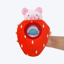 HUFT Boingy Piggy Crinkly Bungee Toy For Dog - Multicolor