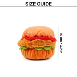 HUFT Bork-ger Plush Toy For Dog - Multicolor