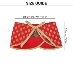 HUFT Brocade Dazzle Pet Scarf For Cat & Puppy - Red
