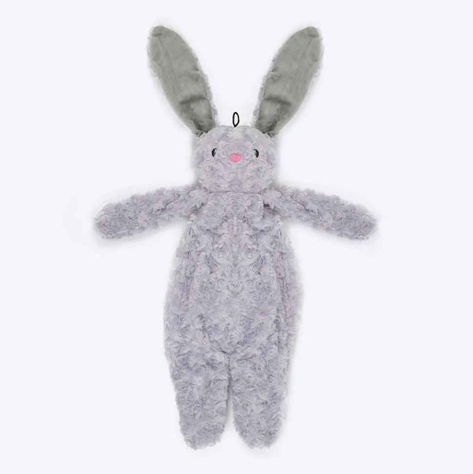 HUFT Bubbly Bunny Plush Toy For Dog - Grey