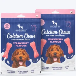 HUFT Calcium Chews Bite-Sized Bone Treats For Dog - Strawberry Flavour - 200 gm
