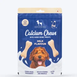 HUFT Calcium Chews Bite-Sized Bone Treats For Dog - Milk Flavour - 200 gm