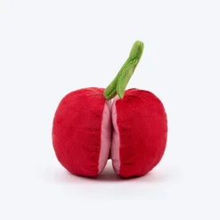 HUFT Cherrylicious Plush Toy With Ball For Dog - Red