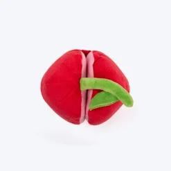 HUFT Cherrylicious Plush Toy With Ball For Dog - Red