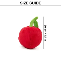 HUFT Cherrylicious Plush Toy With Ball For Dog - Red