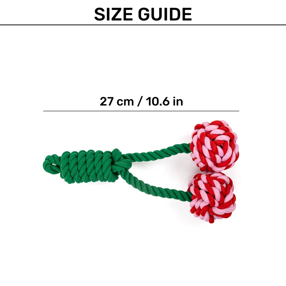 HUFT Cherrylicious Rope Toy For Dog - Multicolor