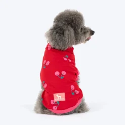 HUFT Cherry Pop Printed T-Shirt For Dog - Red