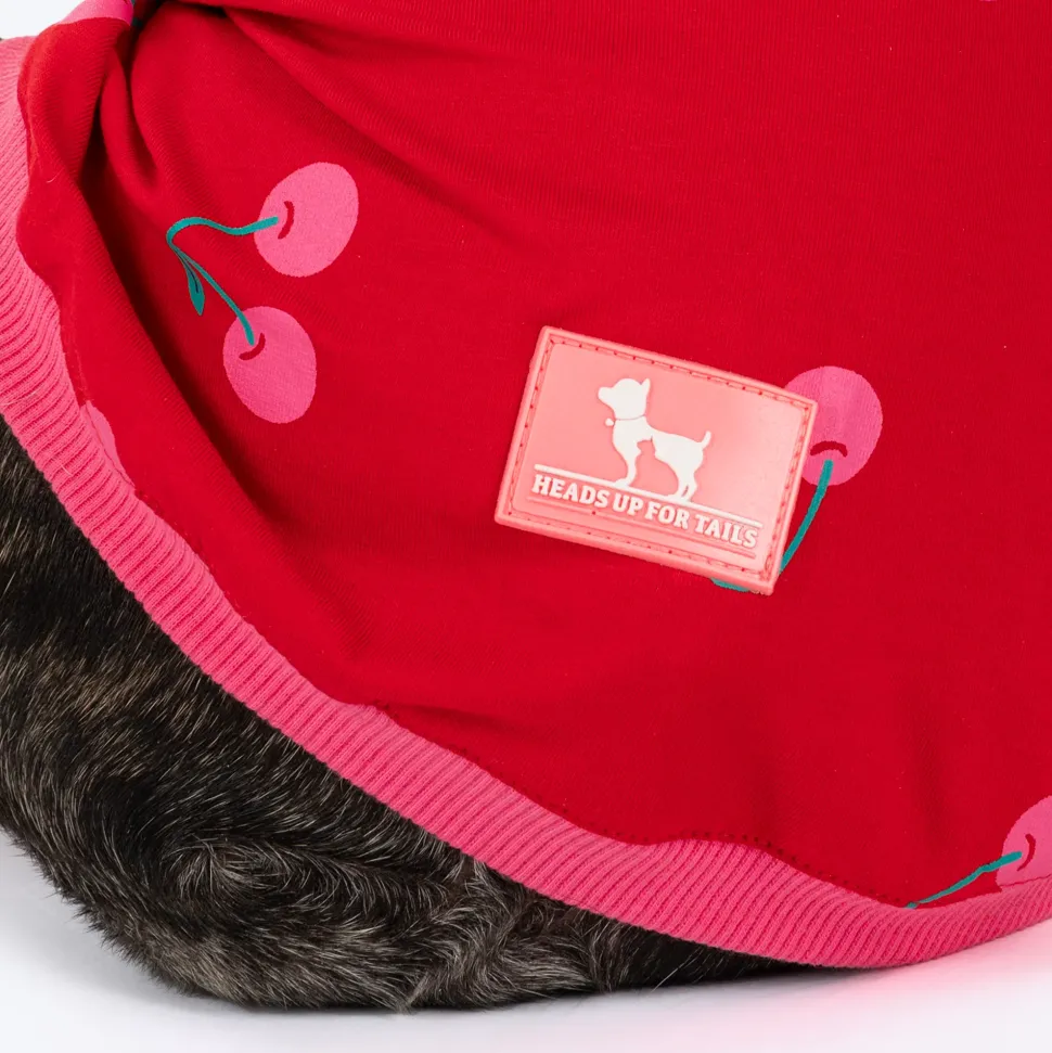 HUFT Cherry Pop Printed T-Shirt For Dog - Red