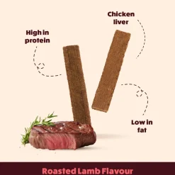 HUFT Chewbarks Dog Soft Chew Strips Treats - Roasted Lamb - 30 gm