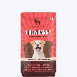 HUFT Chewbarks Dog Soft Chew Strips Treats - Roasted Lamb - 30 gm