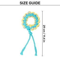 HUFT Chewsies Ring Rope Toy for Puppies & Small Dogs- Multicolor