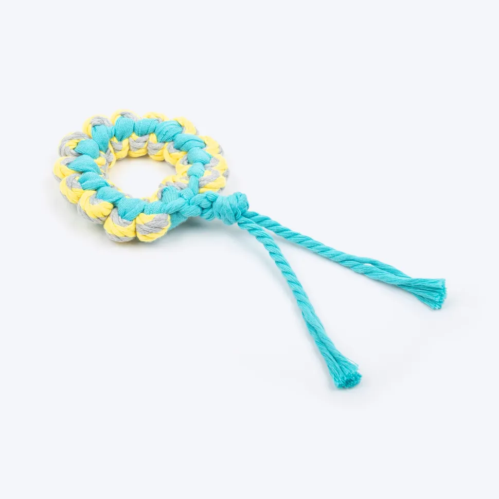 HUFT Chewsies Ring Rope Toy for Puppies & Small Dogs- Multicolor