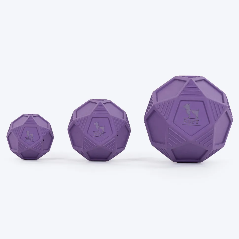 HUFT Chewtastic Bounce & Treat Ball Chew Toy For Dog - Purple