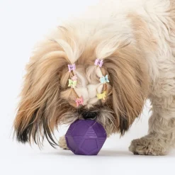 HUFT Chewtastic Bounce & Treat Ball Chew Toy For Dog - Purple