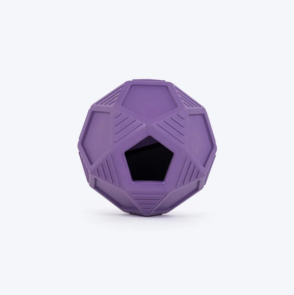 HUFT Chewtastic Bounce & Treat Ball Chew Toy For Dog - Purple