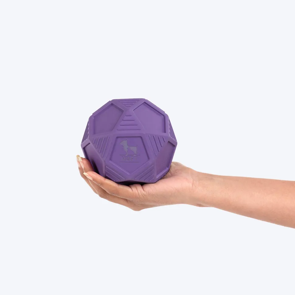 HUFT Chewtastic Bounce & Treat Ball Chew Toy For Dog - Purple