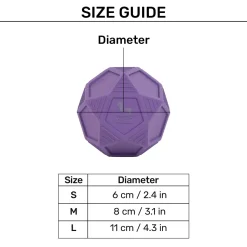 HUFT Chewtastic Bounce & Treat Ball Chew Toy For Dog - Purple