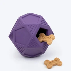 HUFT Chewtastic Bounce & Treat Ball Chew Toy For Dog - Purple