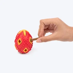 HUFT Chewtastic Eggs-Tra Chew Toy For Dog - Red & Yellow