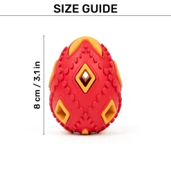 HUFT Chewtastic Eggs-Tra Chew Toy For Dog - Red & Yellow
